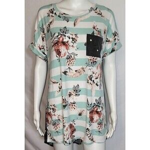 Lilypad Mint Green & Cream Striped - Size M